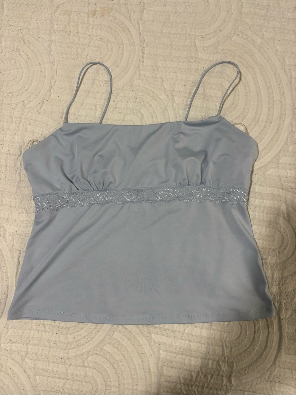 wild fable Light Blue Lace-Trim Spaghetti Strap Camisole